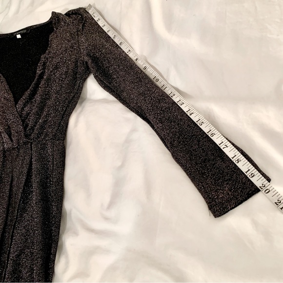 DYNAMITE Shiny Black Dress - Picture 7 of 9